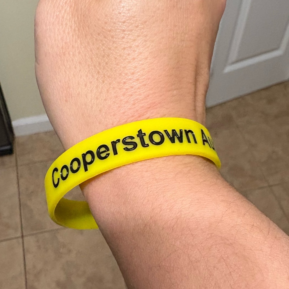 Yellow Timers Baseball Wristband - Picture 4 of 4